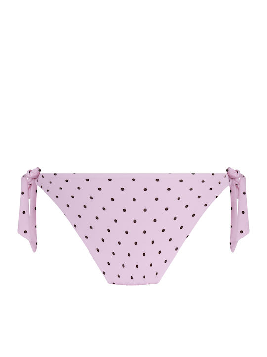 Bikinihosen Slip mit Schnürung Rosa