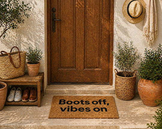 MRShome Входен Килим ''Boots Off Vibes On'' 40x60см