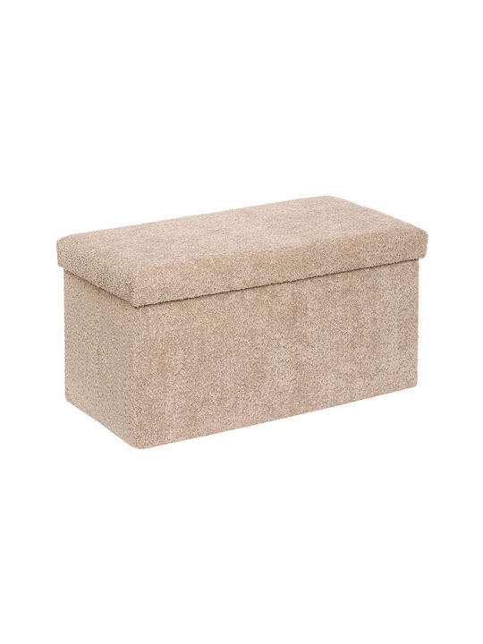 Bench Stool Bed With Storage Space Wooden A-s Soana Taupe 76x38x38cm