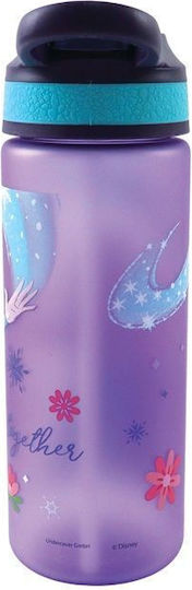 Gim Gim Kinder Trinkflasche Kunststoff mit Stroh Kunststoff Gefroren Thermos mit Stroh Mehrfarbig 600ml