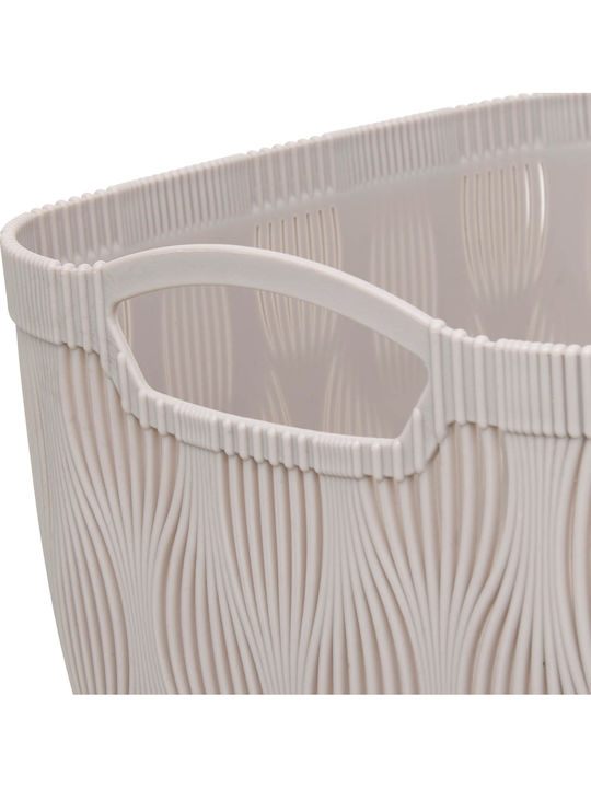5Five Leaf Καλάθι Αποθήκευσης Πλαστικό Μπεζ 28.7x22.2x15.2cm