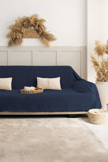 SteweHome Τριθέσιου Καναπέ Π180xΜ315cm 100% Ανακυκλωμένο Βαμβάκι