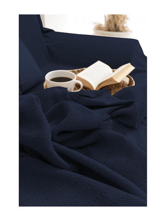 SteweHome Three-Seater Sofa Throw 180x315cm 100% Recycled Cotton