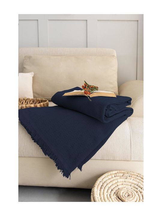 SteweHome Three-Seater Sofa Throw 180x315cm 100% Recycled Cotton