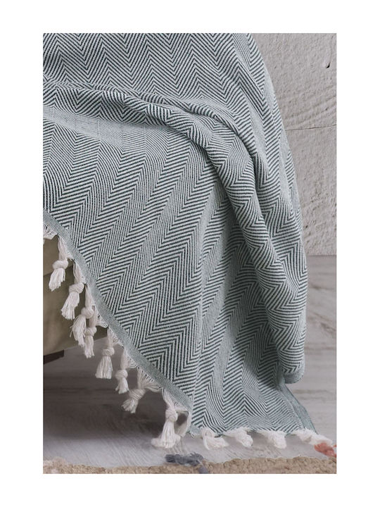 SteweHome Armchair Throw Knitted 160x160cm Natural