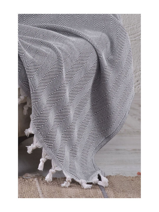 SteweHome Knitted Armchair Throw 160x160cm Natural
