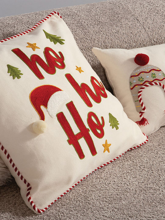 Christmas Decorative Pillow Filled White Christmas Ecru Nef-nef Homeware 45x45