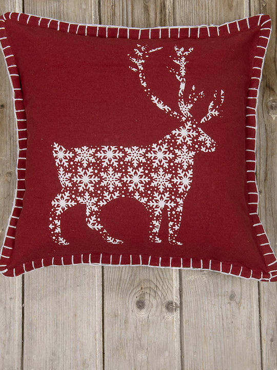 Nima Husă Decorativă de Crăciun pentru Pernă Pătrată Glory Burgundy 45x45buc