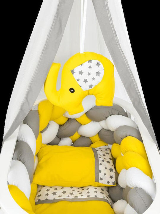 SteweHome Babybett Gelbe mit Matratze 58x101cm