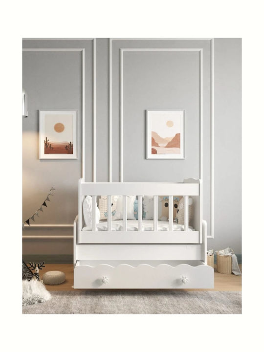 SteweHome Cunună Albă cu Sertar