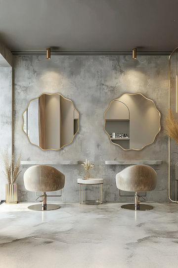 SteweHome SteweHome Badezimmerspiegel aus Metall 60x60cm Gold
