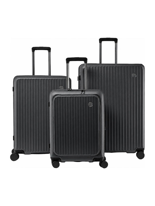 Nautica Βαλίτσα Ταξιδίου Καμπίνας Σκληρή Silver Grey με 4 Ρόδες Ύψους 55εκ.
