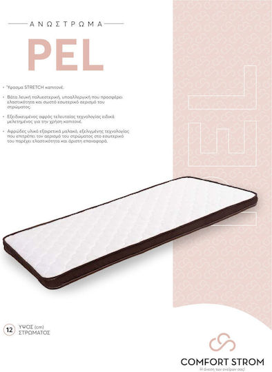 Comfort Strom Mattress Topper Pel Double Polyester 140x190cm
