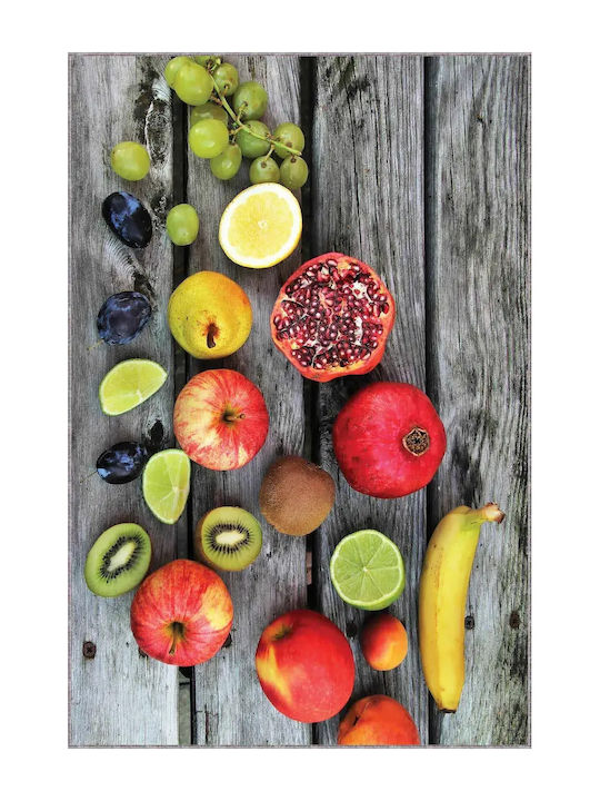 SteweHome Rectangular Kitchen Mat with Non-Slip Backing Multicolour 100x160cm