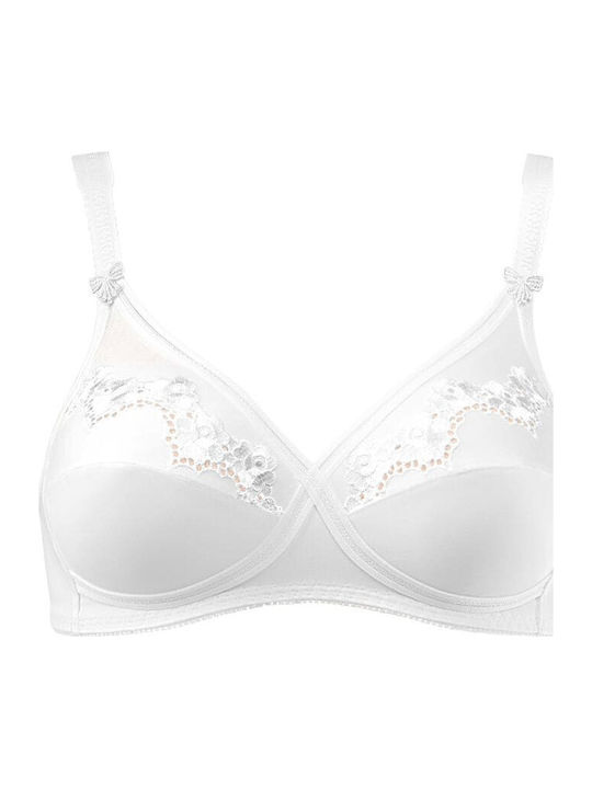 Elasti Cross Bra without Padding without Underwire White