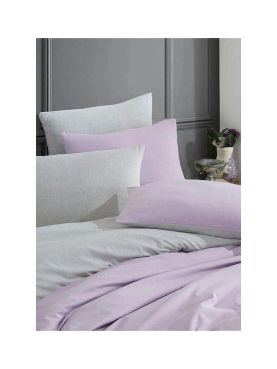 SteweHome Set Kids Single Duvet Cover With Cotton Pillowcase Purple 100x125cm