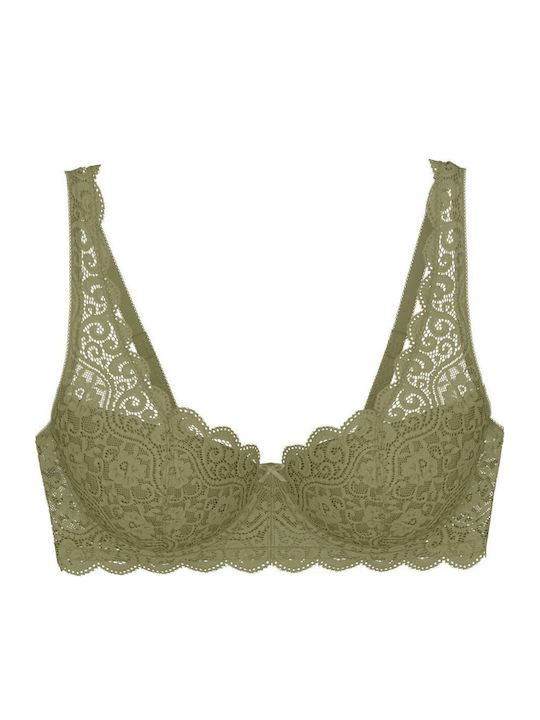 Women's Bra with Light Padding Underwire Olive