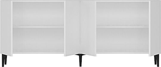 SteweHome Μπουφές Ξύλινος Λευκά 180x32x75cm SteweHome Μπουφές Ξύλινος Λευκά 180x32x75cm
