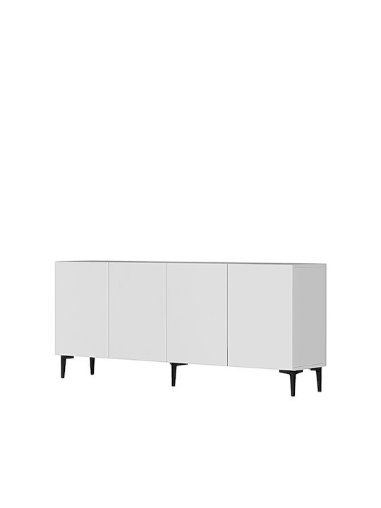 SteweHome Μπουφές Ξύλινος Λευκά 180x32x75cm