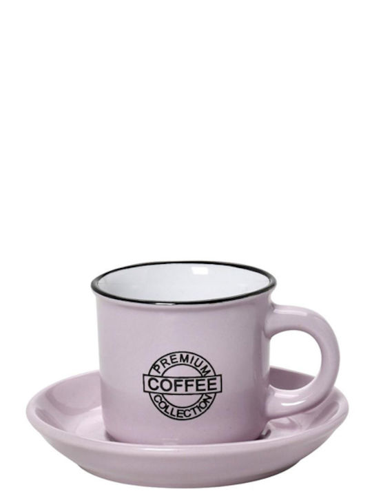 Espiel Сет Чаши Еспресо Керамични Розови 90ml 6 Бройки