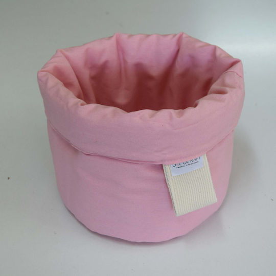 Stoff Aufbewahrungskorb Basic Rosa Durchmesser 25