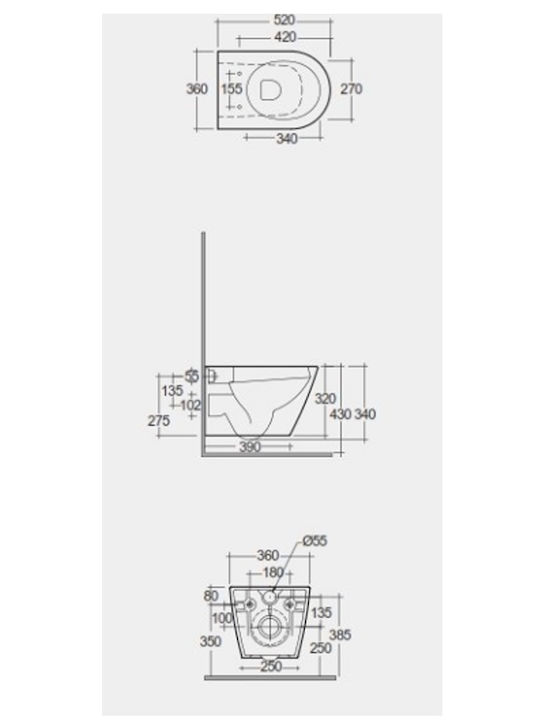 Rak Ceramics Feeling Λεκάνη Κρεμαστή Rimless Καφέ Rak Ceramics Feeling Λεκάνη Κρεμαστή Rimless Καφέ