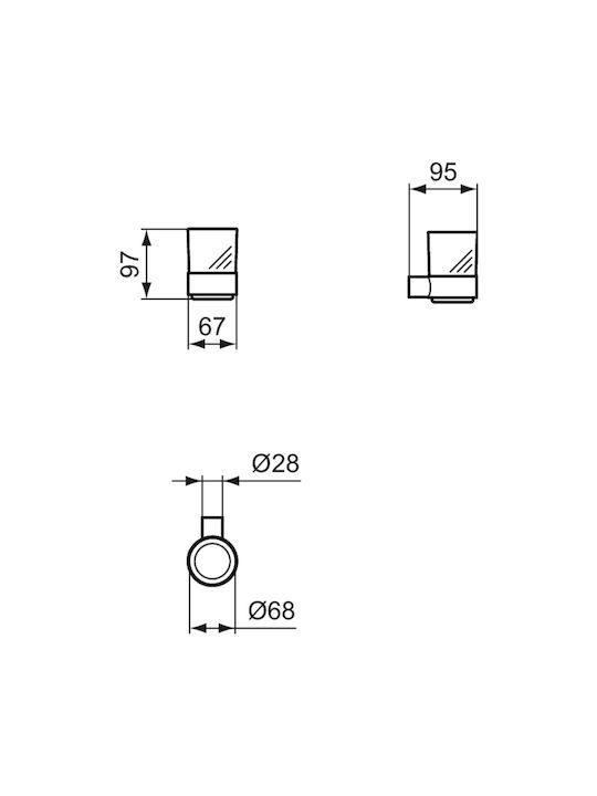 Cupa Ei Ideal Standard Conca T4505aa Argintiu Cromat Lucios