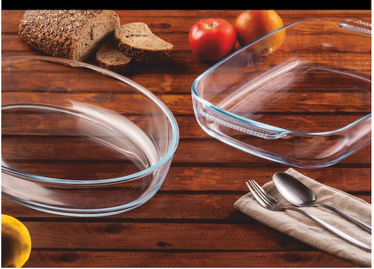 Uniglass Oval Hitzebeständiges Kochgeschirr Glas 38x25,4x6,5cm