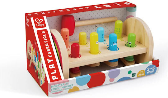 Hape Играчка с чукче Rainbow Hammer Bench от дърво