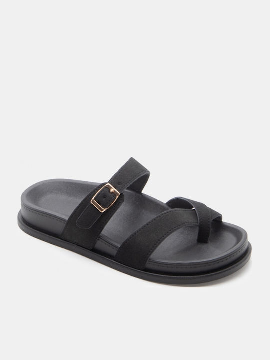 Sandale Casual Damă Flatforme Negre