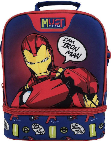 Avengers Σχολική Ισοθερμική Θήκη Φαγητού 7lt Μπλε 22x16x28cm