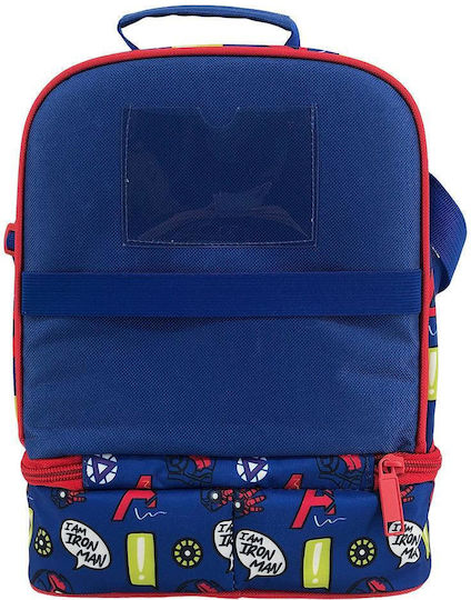 Avengers Σχολική Ισοθερμική Θήκη Φαγητού 7lt Μπλε 22x16x28cm