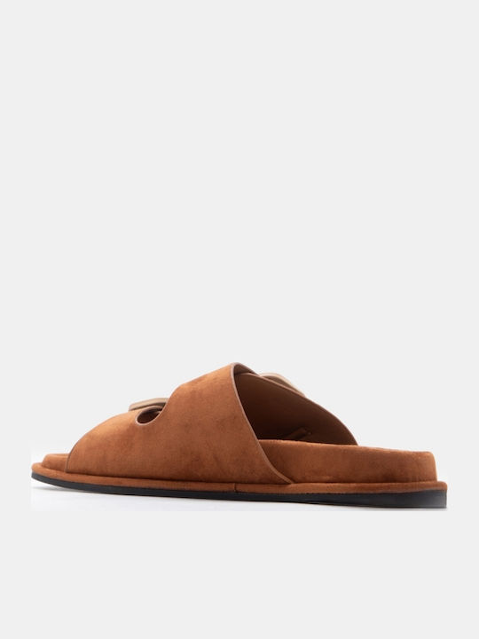Damen Flatforms Braune Sandalen