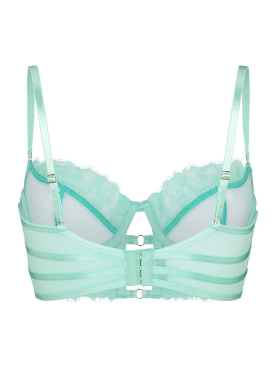 Green Bra Without Padding With Underwire
