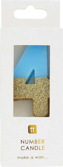 Talking Tables Κεράκι Γενεθλίων σε Μπλε Χρώμα BDAY-CANDLE-BLUE-4