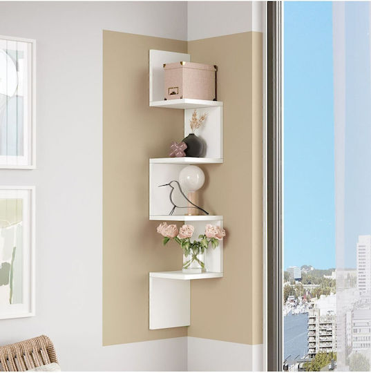 Corner Wall Shelf Modern 22x22x117.2cm
