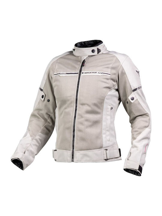 Nordcode Aero-R II Lady Summer Women's Motorcycle Jacket Light Grey