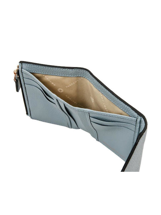 Large Leather Women's Wallet Light Blue