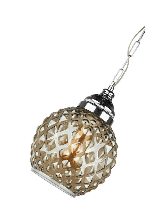 SteweHome Gray Pendant Ceiling Light with E27 Socket 20x20cm