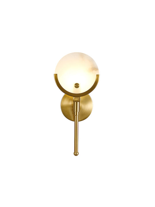 SteweHome Modern Wall Lamp with Integrated LED and Warm White Light Gold