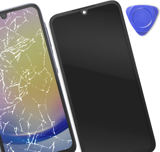 Ecran Full Screen Samsung Galaxy A25 5G Soft OLED cu Șasiu Negru