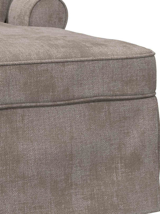vidaXL Liegestuhl Stoff Beige 157x91x91cm 42022956