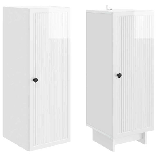 vidaXL Bathroom Floor Column Cabinet L34.5xD33xH90cm White