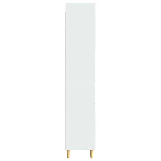 vidaXL Bathroom Column Cabinet Wall Hung M33xD34.5xH90cm White