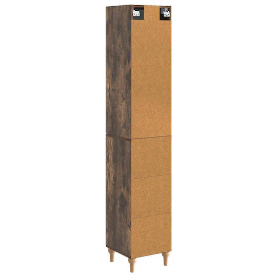 vidaXL Badezimmer-Säule Boden M33xB34.5xH90cm Braun