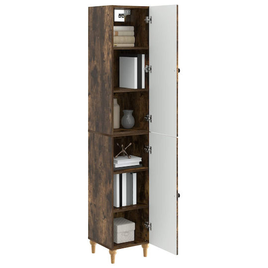 vidaXL Badezimmer-Säule Boden M33xB34.5xH90cm Braun
