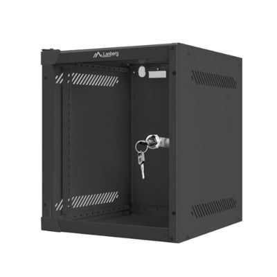 Lanberg Wall Mounted Rack Cabinet 6U 28x31x33.6cm Black WF10-2306-10B