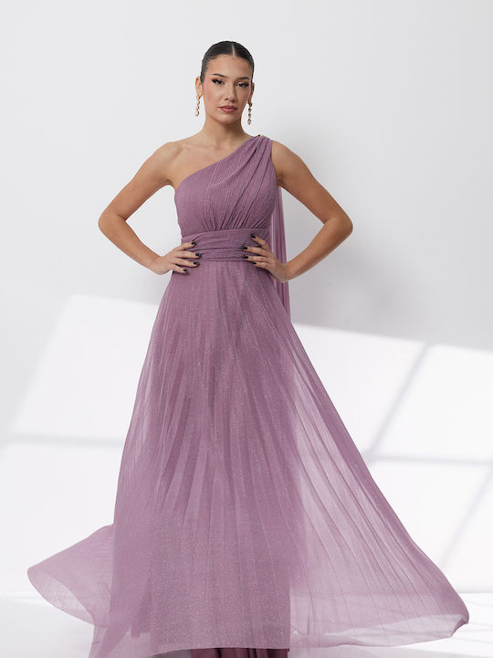 Sommer Maxi Abendkleid Flieder