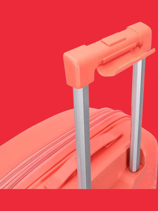 Amber Medium Hard Suitcase Peachy Red Height 66cm