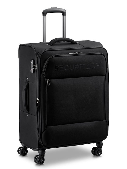 Delsey Large Travel Suitcase Black Height 70cm